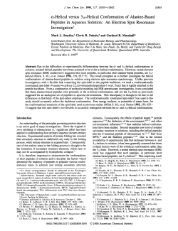 a-Helical versus 3 10-Helical Conformation of Alanine