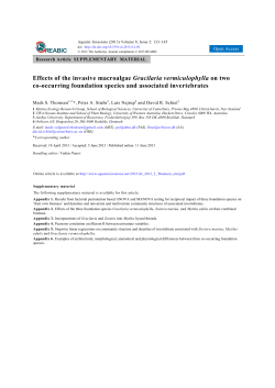 Effects of the invasive macroalgae Gracilaria