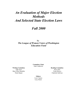 An Evaluation of Major Election Methods