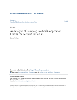 An Analysis of European Political Cooperation During the Persian