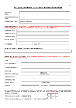electronic incorporation form