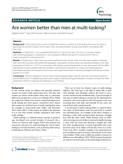 Are women better than men at multi