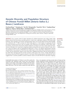 Genetic Diversity and Population Structure of Chinese Foxtail Millet