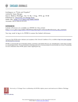 Intelligence in "Pride and Prejudice" Author(s): Susan Morgan