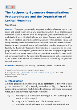The Reciprocity-Symmetry Generalization - CSSP