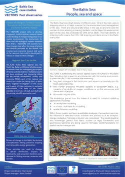 The Baltic Sea: People, sea and space