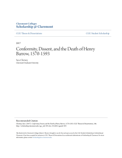 Conformity, Dissent, and the Death of Henry Barrow, 1570-1593