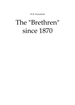 "Brethren" since 1870