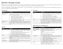 Hamlet! Strategy Guide