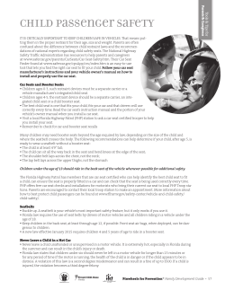 Child Passenger Safety - Ounce of Prevention Fund of Florida