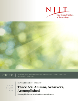 New Jersey Institute of Technology: Three A`s