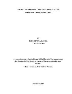 THE RELATIONSHIP BETWEEN TAX REVENUE AND ECONOMIC