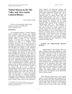 Nubian Queens in the Nile Valley and Afro