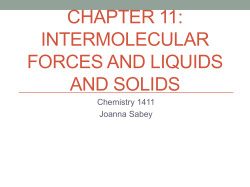 Intermolecular Forces and Liquids and Solids