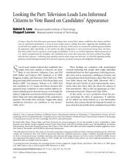 Looking the Part: Television Leads Less Informed Citizens to Vote
