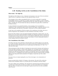 LAB - Reading Activity on the Constellations of the Zodiac