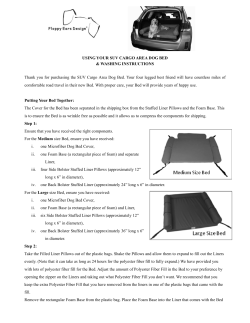 Instructions for SUV Cargo Area Dog Bed