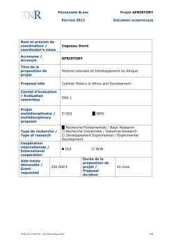 Afristory project - Paris School of Economics