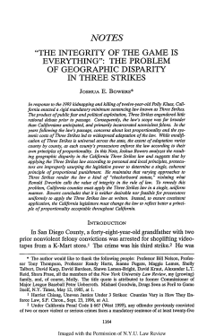 Integrity of the Game is Everything: The Problem of Geographic