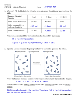 03/22/16 CHEM 4 Quiz 6 (20 points)