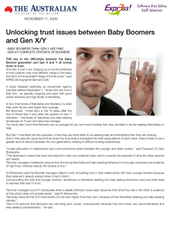 Unlocking trust issues between Baby Boomers and Gen X/Y