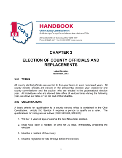 chapter 3 election of county officials and replacements