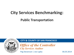 Office of the Controller City Services Benchmarking: