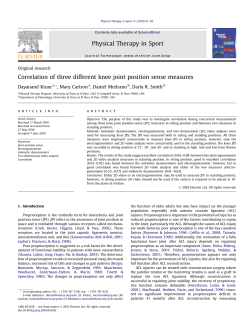 Correlation of three different knee joint position sense measures