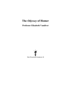 Lecture Outlines for Odyssey Series