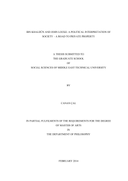 ibn khald&ucirc;n and john locke