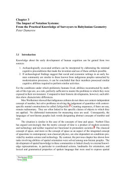 Chapter 3 The Impact of Notation Systems: From the