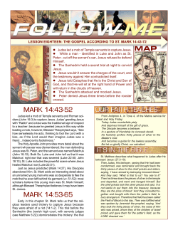 map mark 14:43-52 mark 14:53-65 our faith