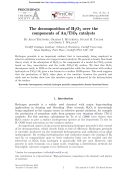 The decomposition of H2O2 over the components of Au/TiO2 catalysts