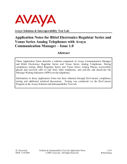 Application Notes for Bittel Electronics Regalstar Series and Venus