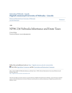 NF96-236 Nebraska Inheritance and Estate Taxes