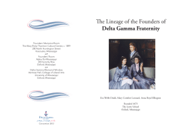 The Lineage of the Founders of Delta Gamma Fraternity