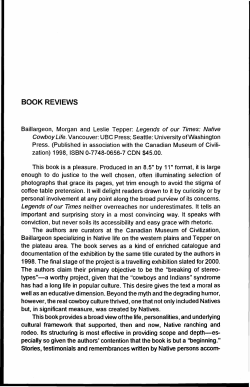 Book Reviews - Brandon University
