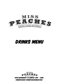 drinks MENU - Miss Peaches
