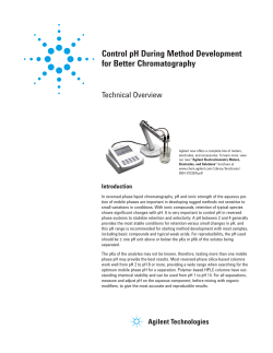 Control pH During Method Development for Better