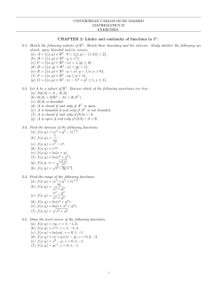 Limits and continuity of functions in Rn. 2