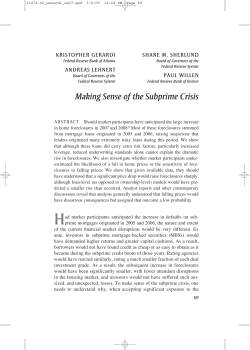 Making Sense of the Subprime Crisis