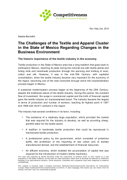 Textile and Apparel in Mexico State