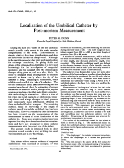 Localization of the Umbilical Catheter by