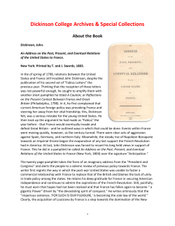 About the Pamphlet - Dickinson College Archives
