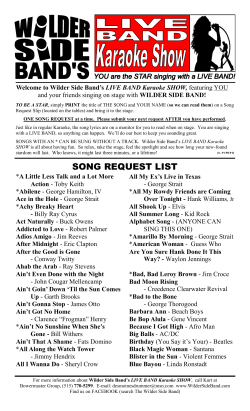 SONG REQUEST LIST