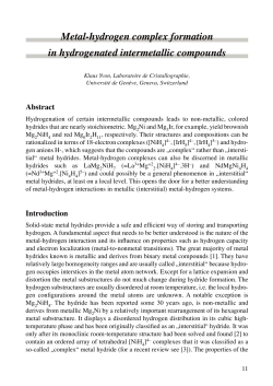 Metal-hydrogen complex formation in hydrogenated intermetallic