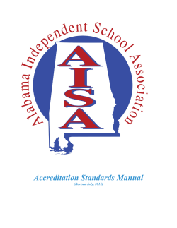 Accreditation Standards Manual - Alabama Independent School