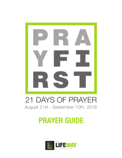 21 Days of Prayer - The LifeWay Church
