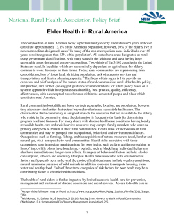 Elder Health in Rural America - National Rural Health Association