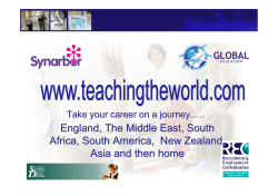 England, The Middle East, South Africa, South America, New